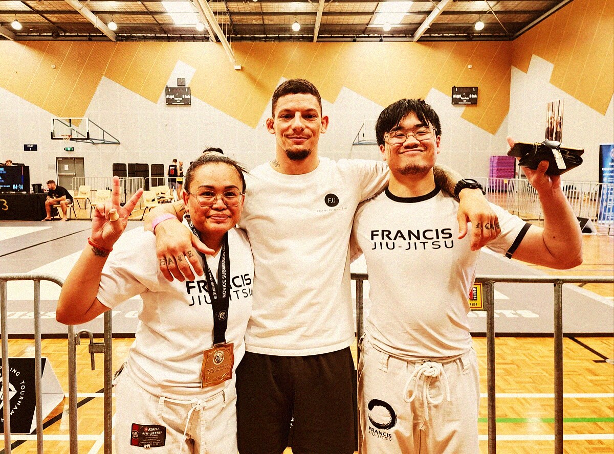 FJJ athletes on the podium at SGT Perth Novice Submission Series